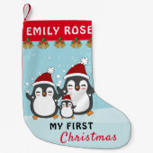 マイ初めてのクリスマスカワイペンギンファミリーホリデイ スモールクリスマスストッキング (正面)