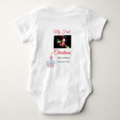 マイ初めてのクリスマスキャンドル追加ベビーの写真名leav ベビーボディスーツ (裏面)