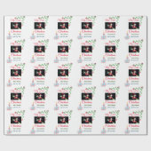 マイ初めてのクリスマスキャンドル追加ベビーの写真名leav ラッピングペーパー (フラット)