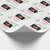 マイ初めてのクリスマスキャンドル追加ベビーの写真名leav ラッピングペーパー (角)