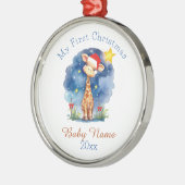 マイ初めてのクリスマスキリン名前をカスタムするキープサケ メタルオーナメント (左)