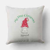 マイ初めてのクリスマスクッション – カスタマイズ可能 クッション (裏面)
