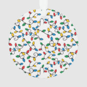 マイ初めてのクリスマスクリスマスライトベビー写真 オーナメント (裏面)