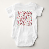 マイ初めてのクリスマスサンタクロース玩具バッグ ベビーボディスーツ (裏面)