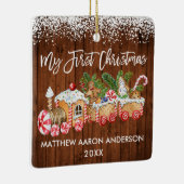 マイ初めてのクリスマスジンジャーブレッドトレインスノーベビー セラミックオーナメント (右)