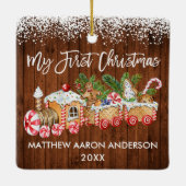 マイ初めてのクリスマスジンジャーブレッドトレインスノーベビー セラミックオーナメント (裏面)