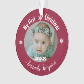 マイ初めてのクリスマススノーフレークフレームオーナメント オーナメント (正面)