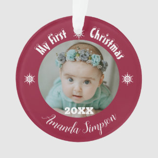 マイ初めてのクリスマススノーフレークフレームオーナメント オーナメント