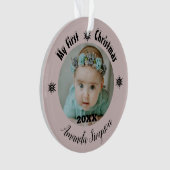 マイ初めてのクリスマススノーフレークフレームオーナメント オーナメント (正面)