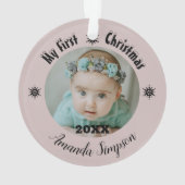 マイ初めてのクリスマススノーフレークフレームオーナメント オーナメント (裏面)