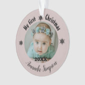 マイ初めてのクリスマススノーフレークフレームオーナメント オーナメント (正面)