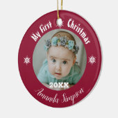 マイ初めてのクリスマススノーフレークフレームオーナメント セラミックオーナメント (左)