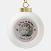 マイ初めてのクリスマススノーフレークフレームオーナメント セラミックボールオーナメント (正面)