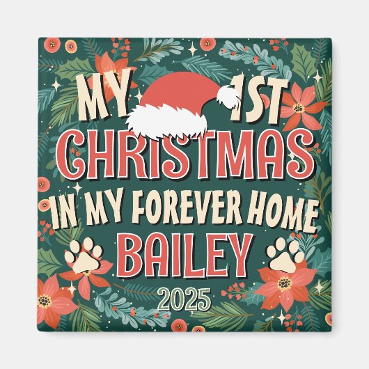 マイ初めてのクリスマスズインマイフォーエバーはっきりしたホームリース マグネット (正面)