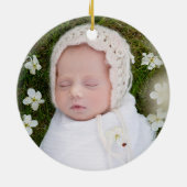 マイ初めてのクリスマスズナおばあちゃんエレガント写真 セラミックオーナメント (裏面)
