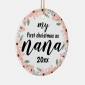 マイ初めてのクリスマスズナナカスタマイズ可能オーナメント セラミックオーナメント (右)