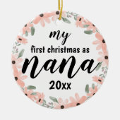 マイ初めてのクリスマスズナナカスタマイズ可能オーナメント セラミックオーナメント (正面)