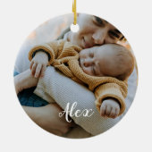 マイ初めてのクリスマスズナナカスタマイズ可能オーナメント セラミックオーナメント (裏面)