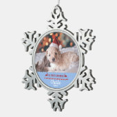 マイ初めてのクリスマスズピカスタムー写真 スノーフレークピューターオーナメント (右)