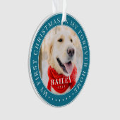 マイ初めてのクリスマスズフォーバーホモダンームペット写真 オーナメント (正面)