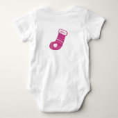 マイ初めてのクリスマスドッグズアイススケートで滑るTシャツ ベビーボディスーツ (裏面)