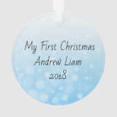 マイ初めてのクリスマスパーソナライズされたクリスマス飾り オーナメント (裏面)