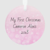 マイ初めてのクリスマスパーソナライズされたクリスマス飾り オーナメント (裏面)