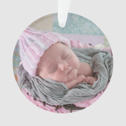 マイ初めてのクリスマスパーソナライズされたクリスマス飾り オーナメント (正面)