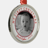 マイ初めてのクリスマスフォトオーナメントKeepsake メタルオーナメント (右)