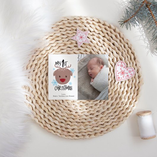 マイ初めてのクリスマスフォトホリデーカード 招待状