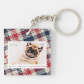マイ初めてのクリスマスフォーエバーホームプレイドペットフォト キーホルダー (裏面)
