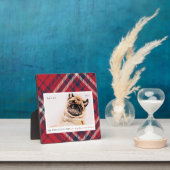 マイ初めてのクリスマスフォーエバーホームプレイドペットフォト フォトプラーク (インサイチュ)