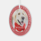 マイ初めてのクリスマスフォーエバーモダンホームペット ガラスオーナメント (正面左)