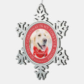 マイ初めてのクリスマスフォーエバーモダンホームペット スノーフレークピューターオーナメント (右)