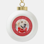 マイ初めてのクリスマスフォーエバーモダンホームペット セラミックボールオーナメント (正面)