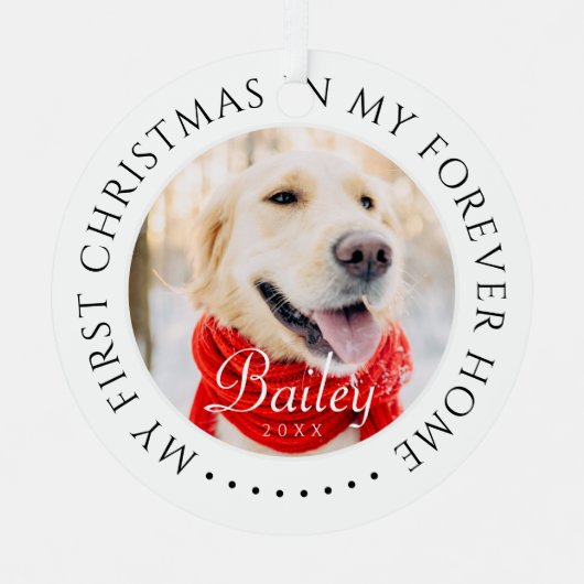 マイ初めてのクリスマスフォーエバーモダンホームペット メタルオーナメント (正面)