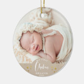 マイ初めてのクリスマスベビーのKeepsake写真 セラミックオーナメント (左)