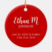 マイ初めてのクリスマスベビーオーナメント セラミックオーナメント (裏面)