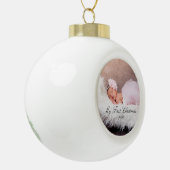 マイ初めてのクリスマスベビーガール セラミックボールオーナメント (左)