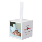 マイ初めてのクリスマスベビーフォトキューブオーナメント キューブオーナメント (正面アングル)