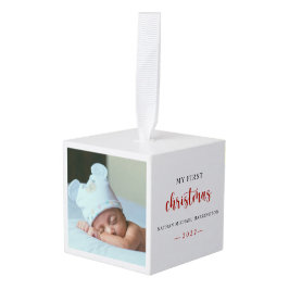 マイ初めてのクリスマスベビーフォトキューブオーナメント キューブオーナメント
