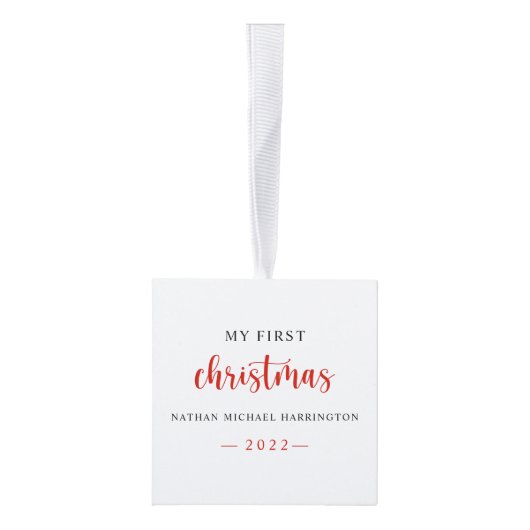 マイ初めてのクリスマスベビーフォトキューブオーナメント キューブオーナメント (右)