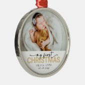 マイ初めてのクリスマスベビーフォトキープサケ メタルオーナメント (右)