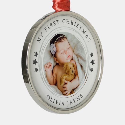 マイ初めてのクリスマスベビーフォトキープサケ メタルオーナメント (右)