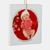 マイ初めてのクリスマスベビーフォトグラマーンホリデイ セラミックオーナメント (右)