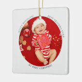 マイ初めてのクリスマスベビーフォトグラマーンホリデイ セラミックオーナメント (左)