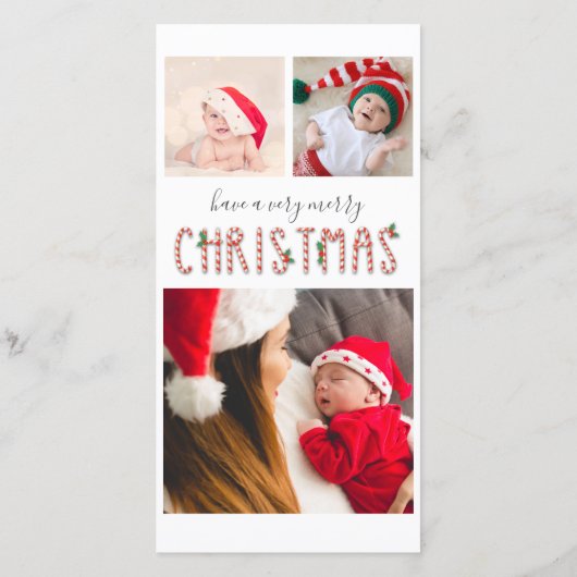 マイ初めてのクリスマスベビーフォトコラージュ シーズンカード (裏面)