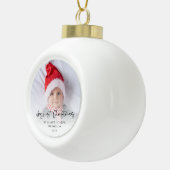 マイ初めてのクリスマスベビーフォトスクリプト セラミックボールオーナメント (右)