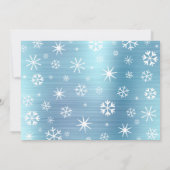 マイ初めてのクリスマスベビーフォトスノーフレークターコイズ シーズンカード (裏面)