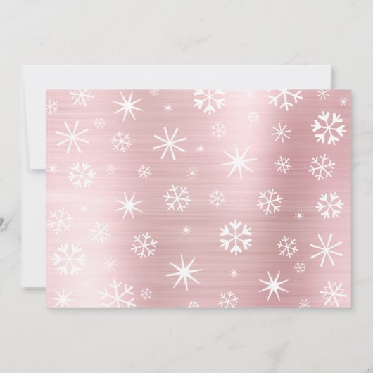 マイ初めてのクリスマスベビーフォトスノーフレークバラ金ゴールド シーズンカード (裏面)